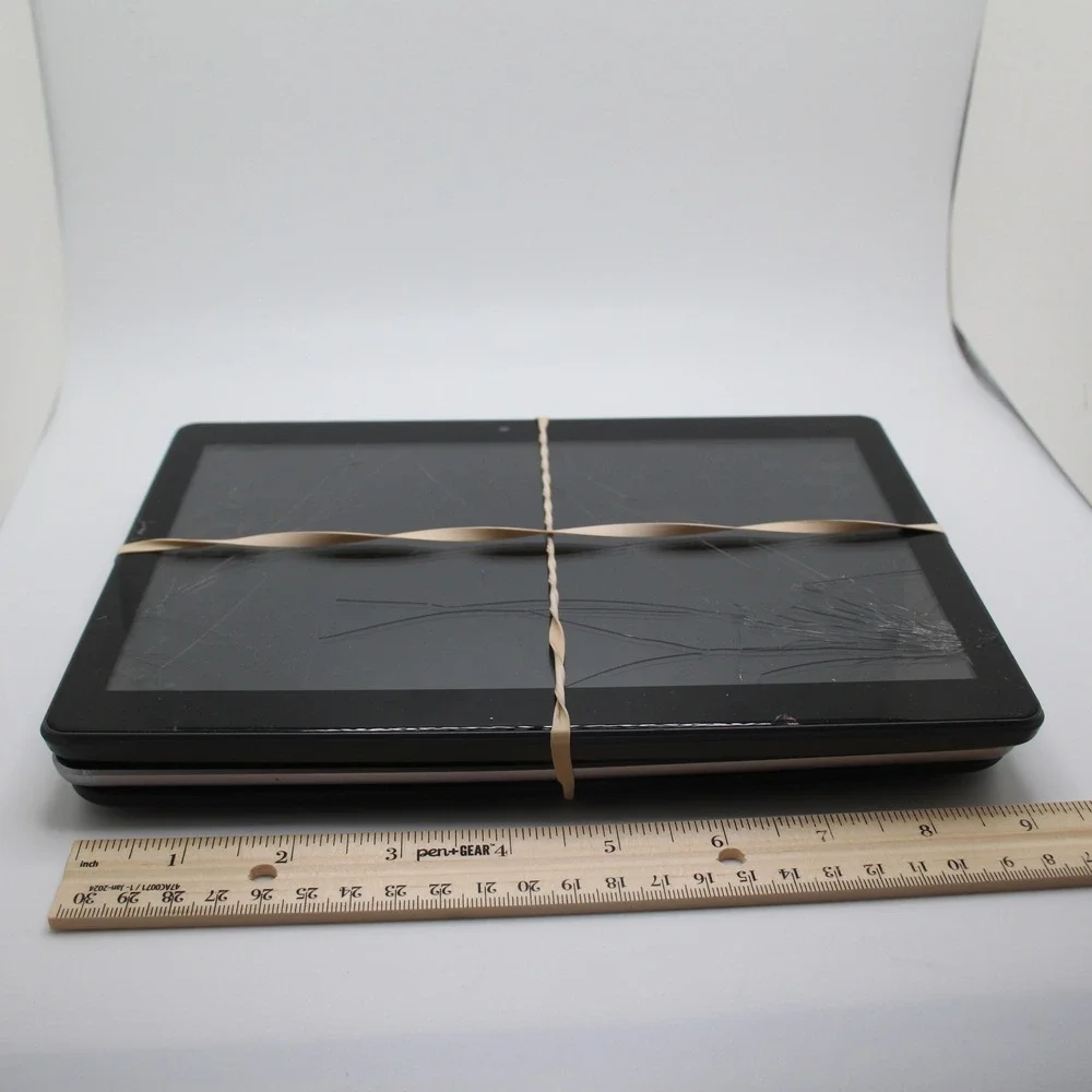 Lot of 4 Mixed Tablets iPad Amazon Sky Devices Cracked Screens‎ AS IS For Repair